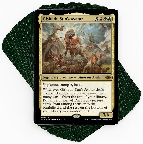 Final Fantasy Custom Commander Deck: Gishath, Sun's Avatar - Dinosaur  Tribal EDH Deck For Magic: The Gathering Magic The Gathering