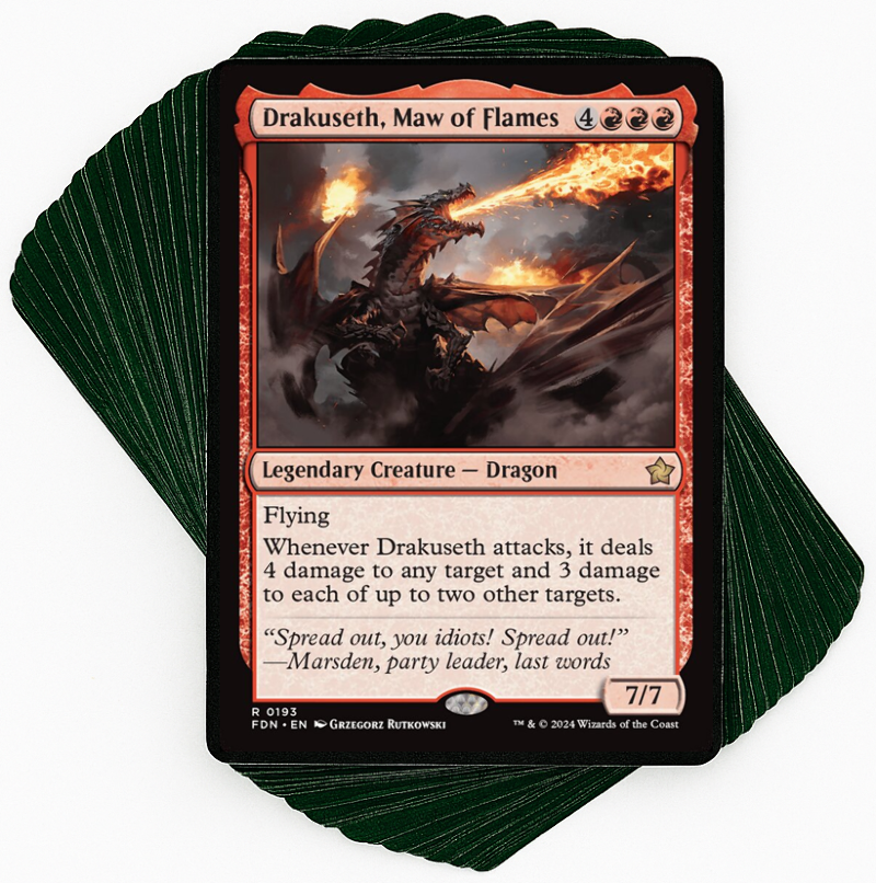 Custom Commander Deck*** Drakuseth, Maw of Flames - Dragons - EDH