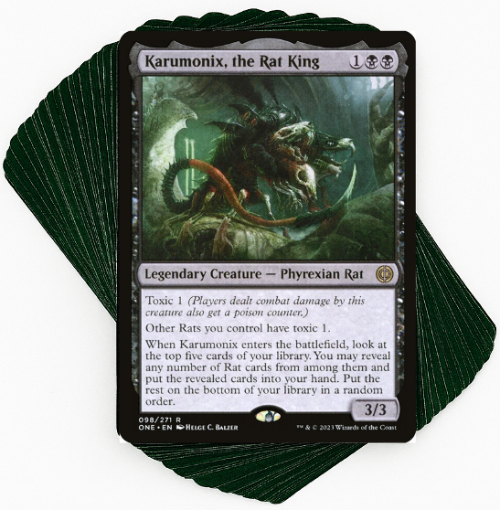 マジック：ザ・ギャザリング Rats/Infect custom MTG commander deck Custom Commander Deck*** Karumonix, the Rat King - Poisonous
