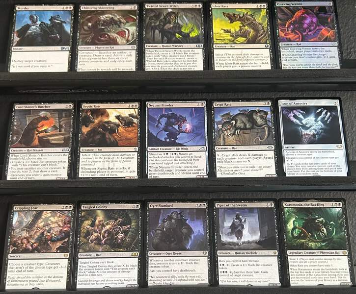 マジック：ザ・ギャザリング Rats/Infect custom MTG commander deck Custom Commander Deck*** Karumonix, the Rat King - Poisonous