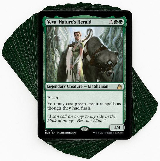 Custom Commander Deck*** Yeva, Nature's Herald - Elves - EDH Elf Magic Cards  | eBay
