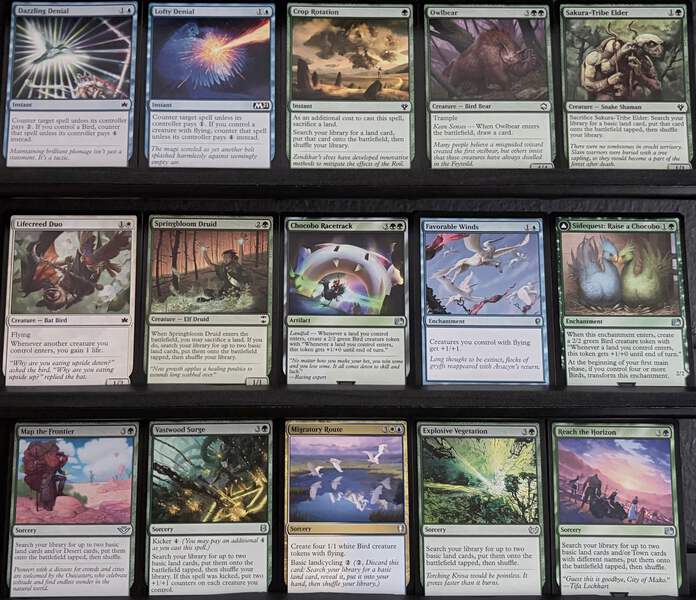 Custom Commander Deck*** Choco, Seeker of Paradise - Landfall & Birds - MTG 