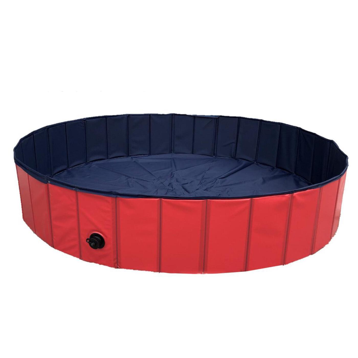 Pet Swimming Pool Foldable Portable Pool for Dogs Outdoor Play - Red-120x30cm product image