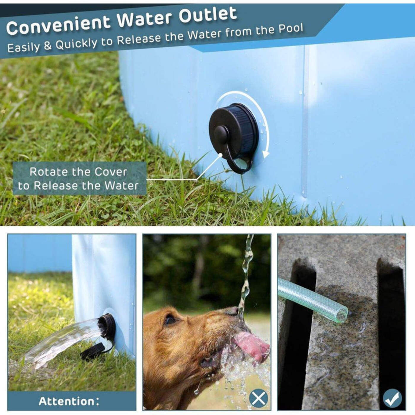 Pet Swimming Pool Foldable Portable Pool for Dogs Outdoor Play - Red-120x30cm product image