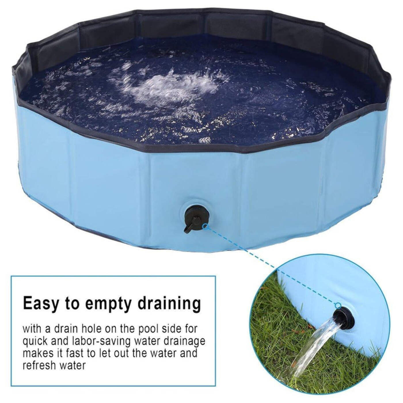 Pet Swimming Pool Foldable Portable Pool for Dogs Outdoor Play - Red-120x30cm product image
