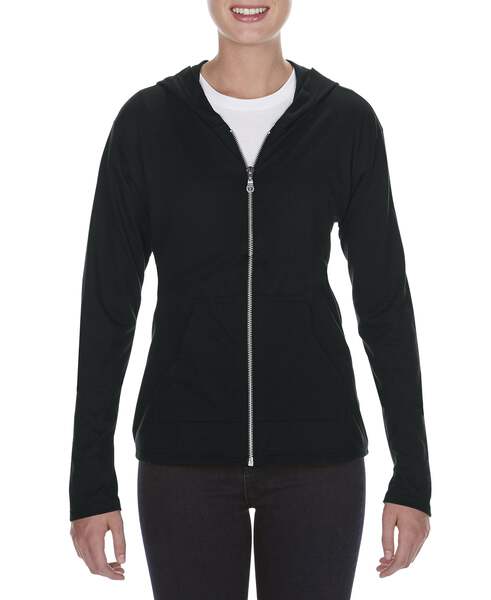 ANVIL Women's Tri-Blend Full Zip Hooded Jacket A6759L | eBay