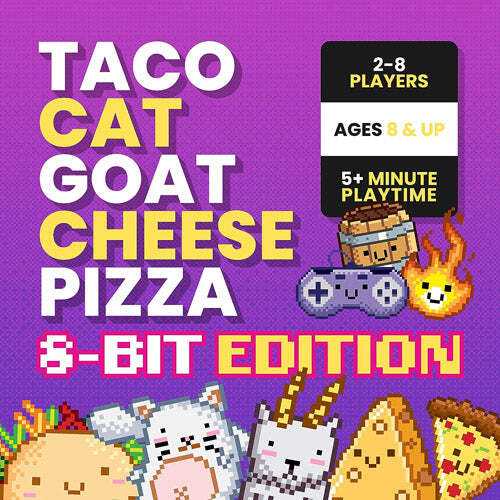 Taco Cat Goat Cheese Pizza 8-Bit Edition Party Game Fun & Engaging Taco Cat Goat Cheese Pizza 8-Bit Edition Party Game Fun & Engaging
