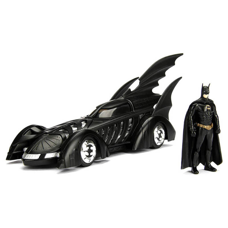 ミニカー 1995 Batman Forever Batmobile & Batman Batman Forever Batmobile w/Batman Figure 1995 Movie, Matte Black
