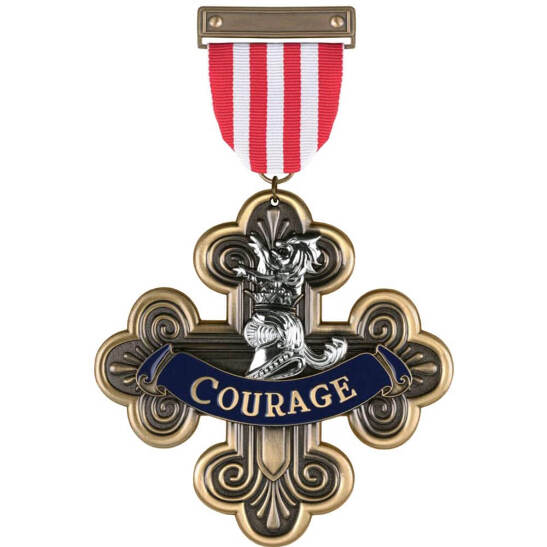 Highly Collectible Wizard of Oz Courage Medal Designed Limited
