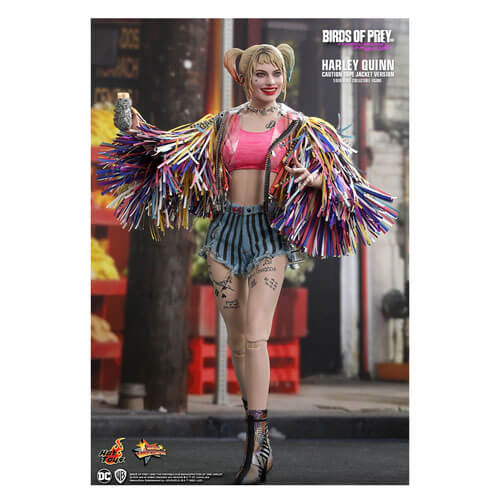 Birds of Prey Harley Quinn Caution Tape Jacket 1:6 Scale 12