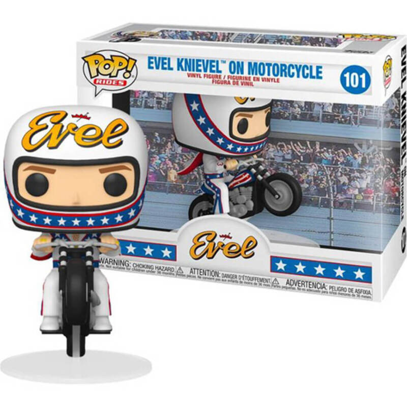 Evel Knievel Evel Knievel with Motorcycle Pop! Ride