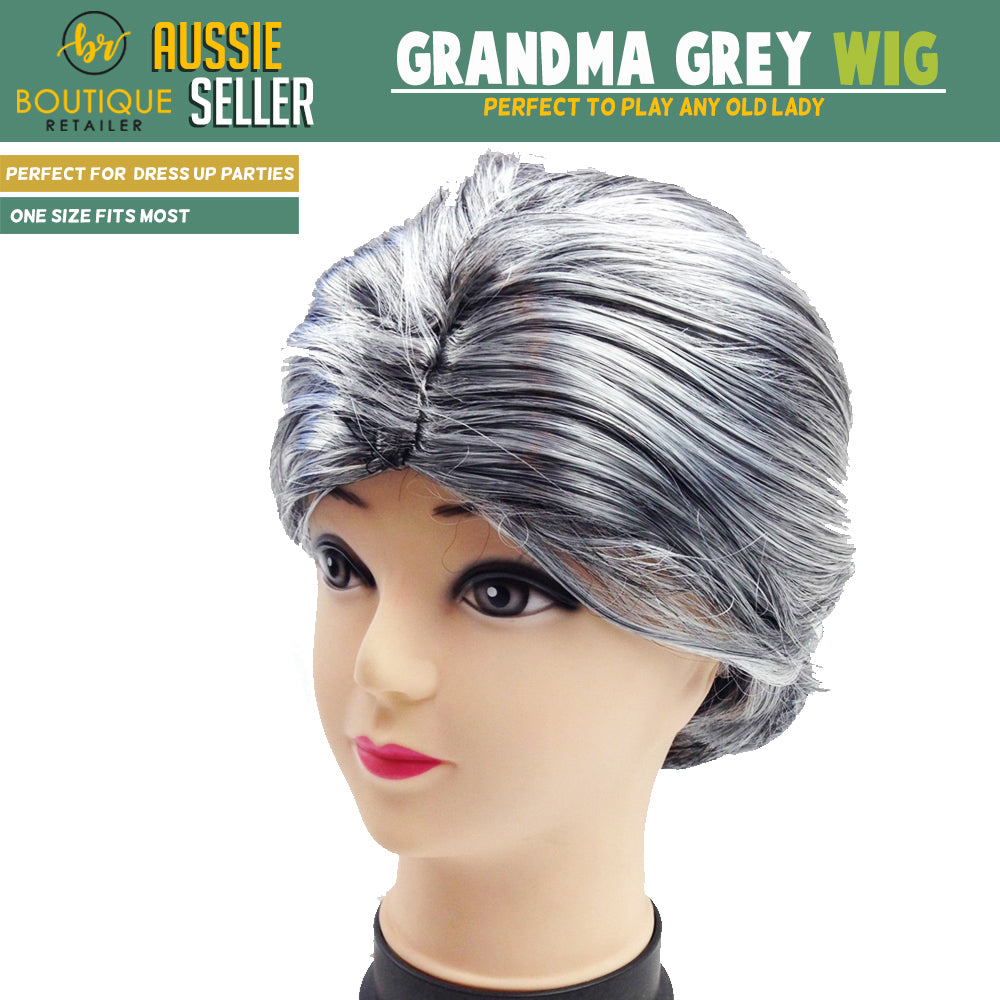 grey wig fancy dress