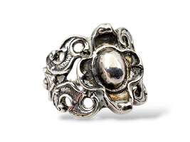 Vintage BAS 835 Silberring 54 (US 6,75) – barockes florales Design, antik