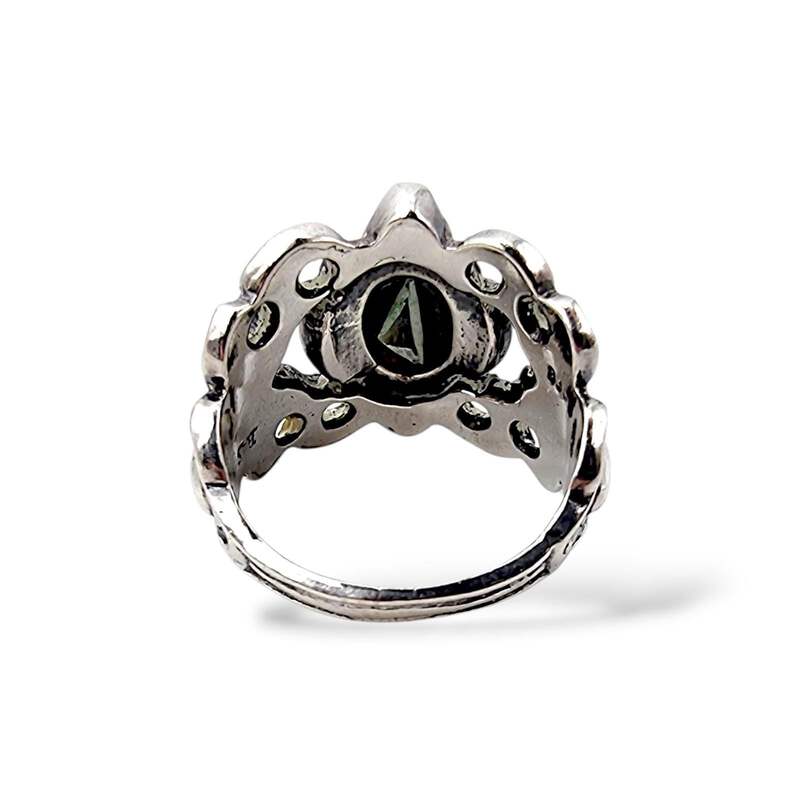 Vintage BAS 835 Silberring 54 (US 6,75) – barockes florales Design, antik