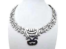 Wolmar Castillo seltene Vintage-Kette aus mexikanischem Sterlingsilber, Art-Deco
