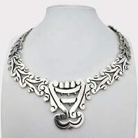 Wolmar Castillo seltene Vintage-Kette aus mexikanischem Sterlingsilber, Art-Deco