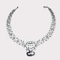 Wolmar Castillo seltene Vintage-Kette aus mexikanischem Sterlingsilber, Art-Deco