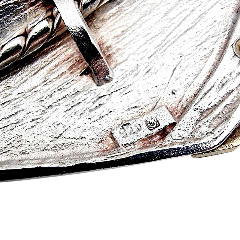 Moderner Silber-Halskette mit Goldakzent, 43cm Kragenhalskette, 27,9g, Vintage S