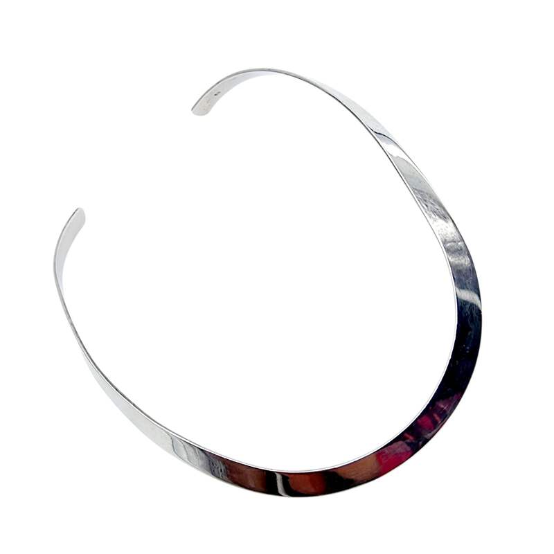 Vintage Silberkragen 39cm, Modernist 925er Sterling Choker