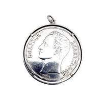 Vintage-Silbermünzanhänger 1935 Venezuela 25-Gramm-Bolívar, Sammlerschmuck