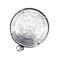 Vintage-Silbermünzanhänger 1935 Venezuela 25-Gramm-Bolívar, Sammlerschmuck
