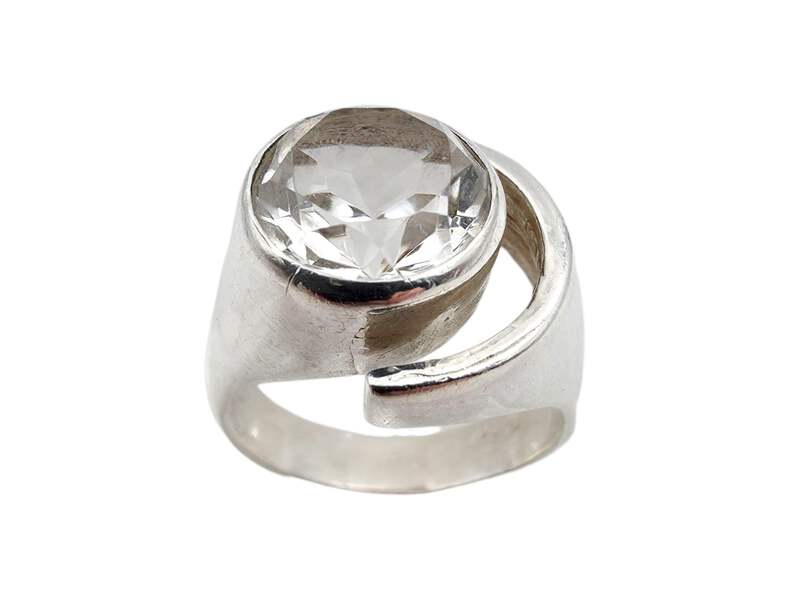 Designer-Silber-Bergkristall-Set: Scheurle-Armband & RJ-Ring EU 56
