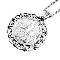 Deutsche Münzanhänger-Kette 1913, 835er Silber – 3 Mark Kaiserreich
