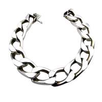 FBM Friedrich Binder 835 Silber schweres Panzerarmband Vintage 80,64 g 20 cm