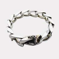 FBM Friedrich Binder 835 Silber schweres Panzerarmband Vintage 80,64 g 20 cm