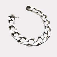 FBM Friedrich Binder 835 Silber schweres Panzerarmband Vintage 80,64 g 20 cm