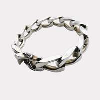 FBM Friedrich Binder 835 Silber schweres Panzerarmband Vintage 80,64 g 20 cm