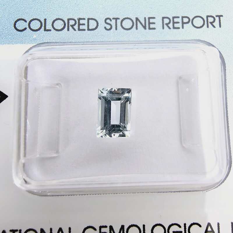 Natürlicher Aquamarin 0,54 ct, zertifiziert vom International Gemological Instit