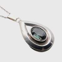 Vintage 835 Silber-Schmuckset – Anhänger, Ring (EU 53,5/US 6,5) & Brosche mit gr