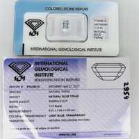 Natürlicher Topas – 1,17 ct, zertifiziert vom International Gemological Institut
