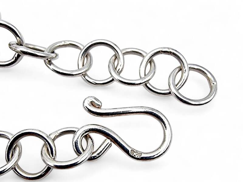 Vintage Silber Kugel-Charm-Armband – modernistischer skandinavischer 60er-Schmuc