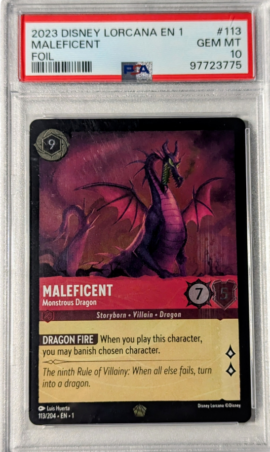 PSA10マレフィセント Foil Disney Lorcana TCG Maleficent Sorceress Foil PSA 10 Gem Mint