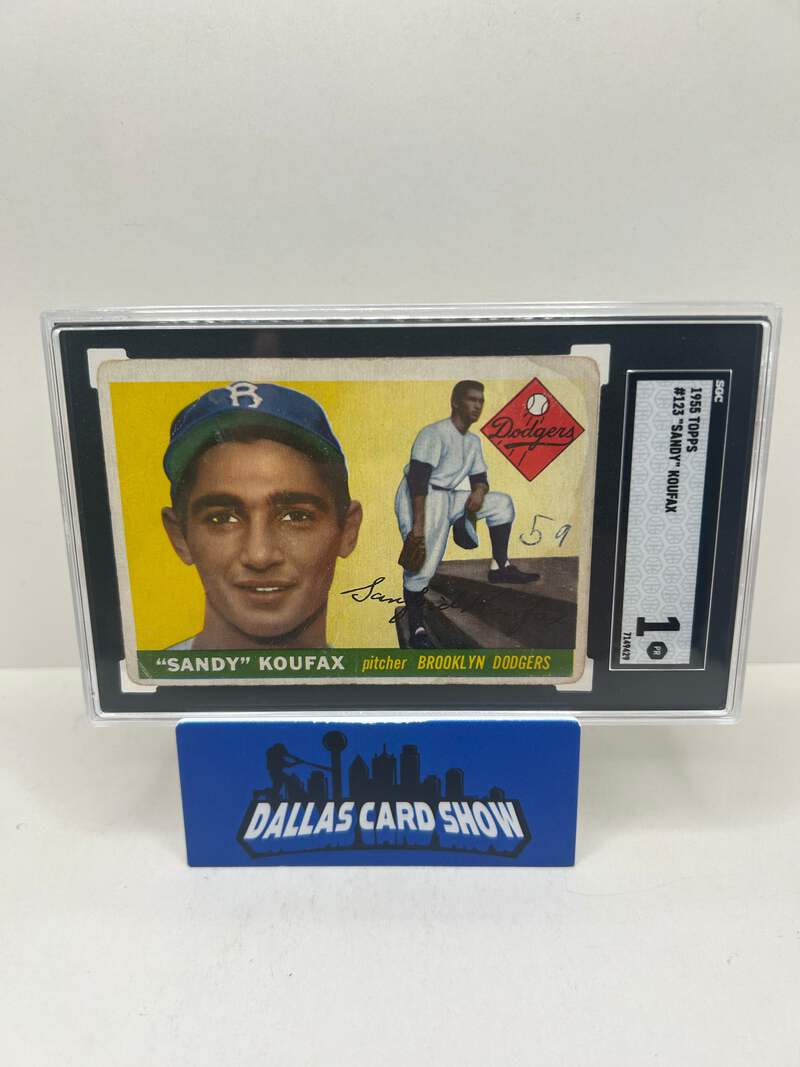 1955 TOPPS #123 SANDY KOUFAX SGC 1 ROOKIE CARD BROOKLYN DODGERS | eBay