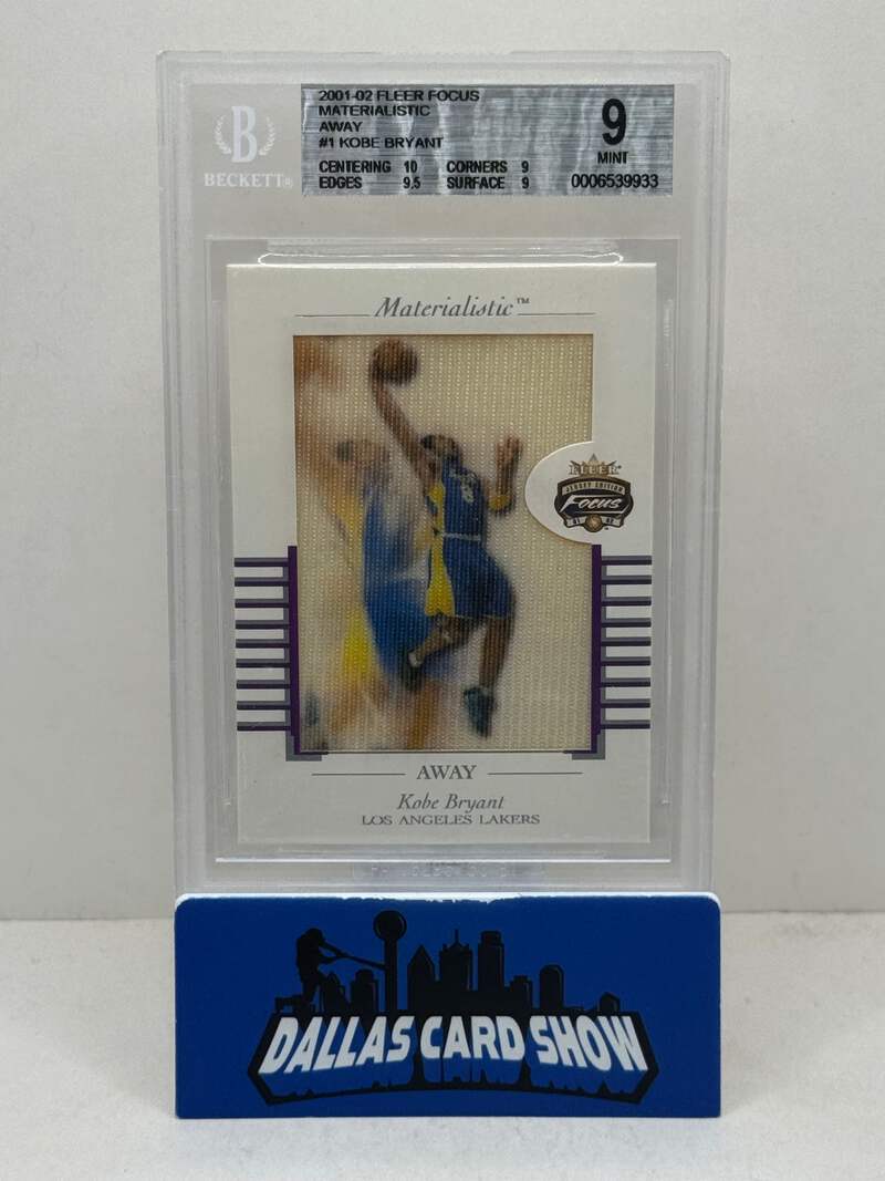 2001-02 Fleer Focus Materialistic Away Kobe Bryant BGS 9 | eBay