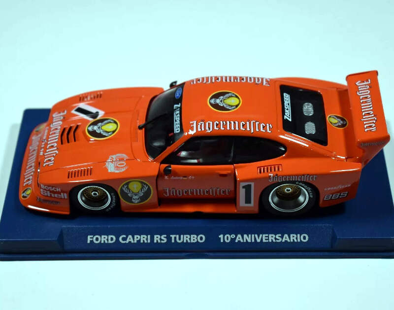 ミニカー FORD CAPRI RS TURBO 10th ANIVERSARIO Fly Ford Capri RS Turbo JAGERMEISTER 10th Anniversary Slot