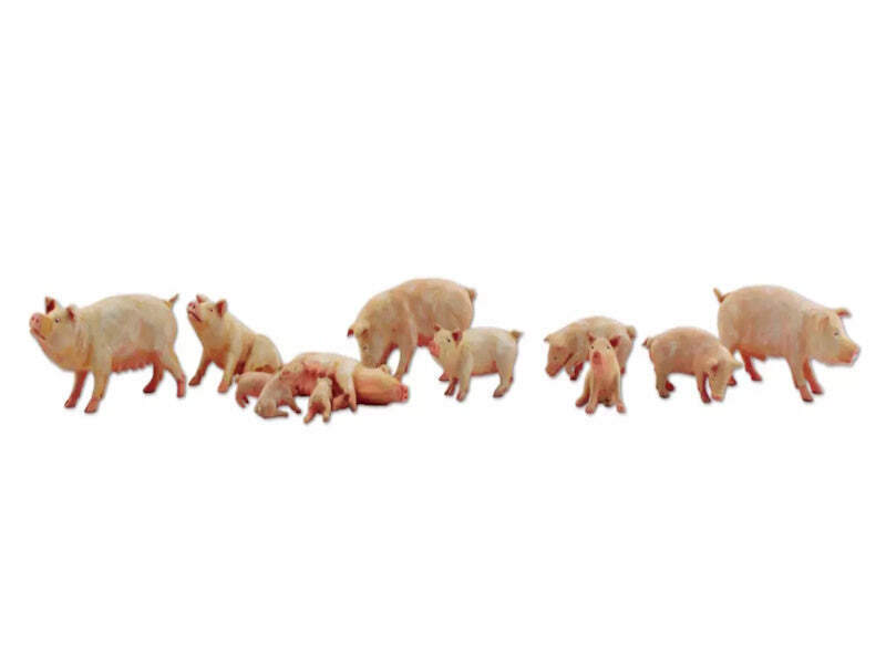 マイ Woodland Scenics A2218 N Train Figures Yorkshire Pigs | eBay