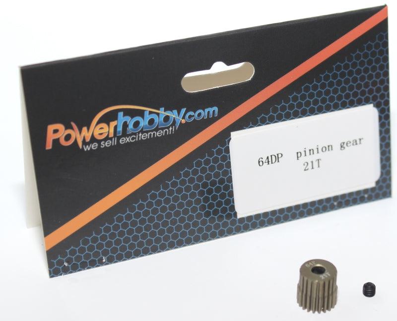 seri様 PowerHobby 64DP / 64P 21T Harden Steel Pinion Gear 64-Pitch