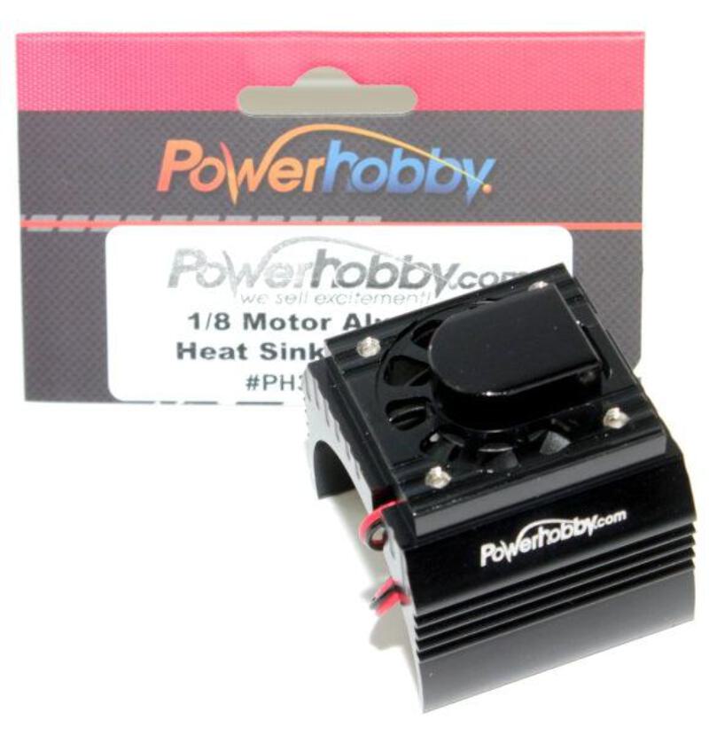 『3年保証』 Powerhobby Black 1/8 Fan Cooling Heatsink Motor Aluminum タオル
