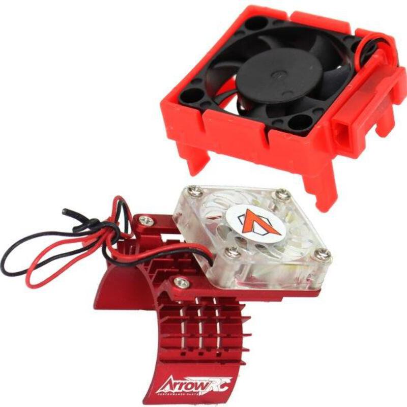 ポップ Powerhobby ESC Cooling Fan + Motor Fan Red FOR Traxxas
