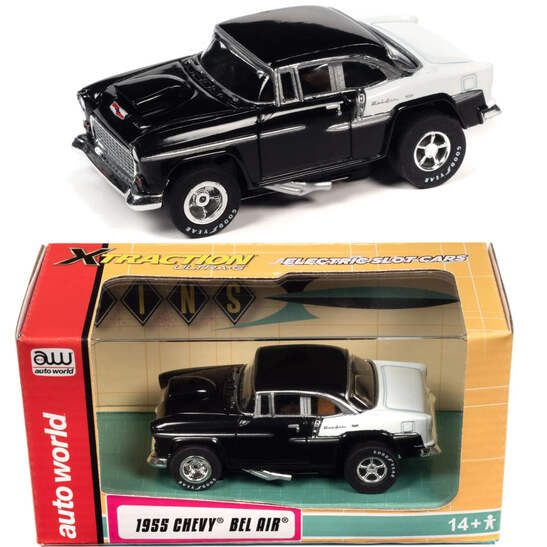 Auto World 1955 Chevy Bel Air Black 55' Exclusive HO slot