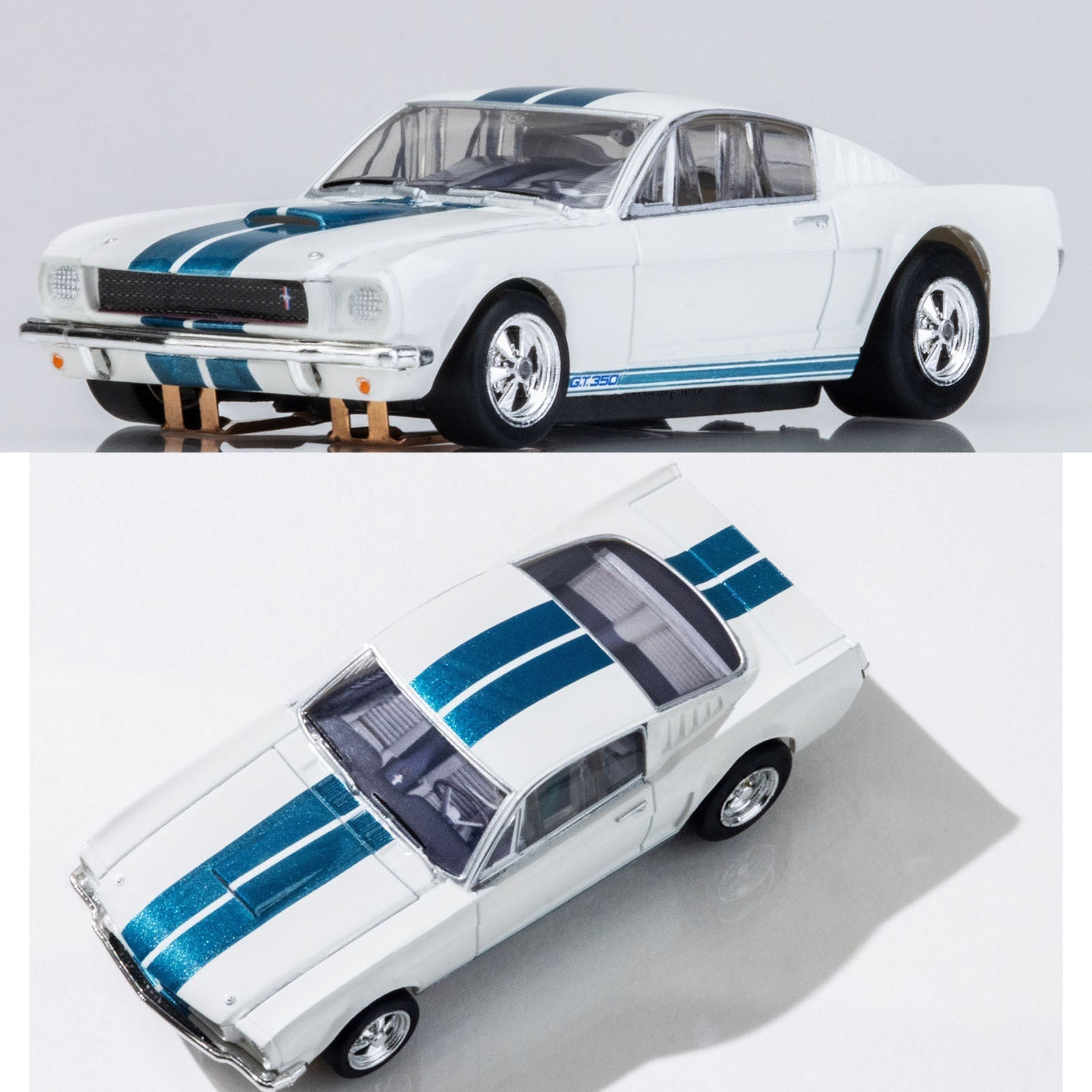 AFX Mega G+☆1965 Shelby Mustang GT350R☆ AFX 1965 Donahue Shelby Mustang GT350R HO Scale Slot Car