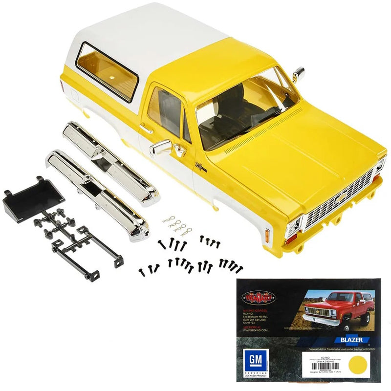 。。。 RC4WD Z-B0152 Chevy Blazer Hard Body Complete Set Yellow