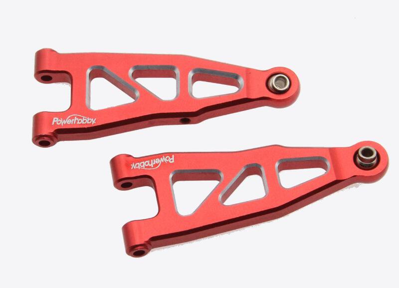 Powerhobby Aluminum Front Lower Arms Red Arrma Granite / Typhon