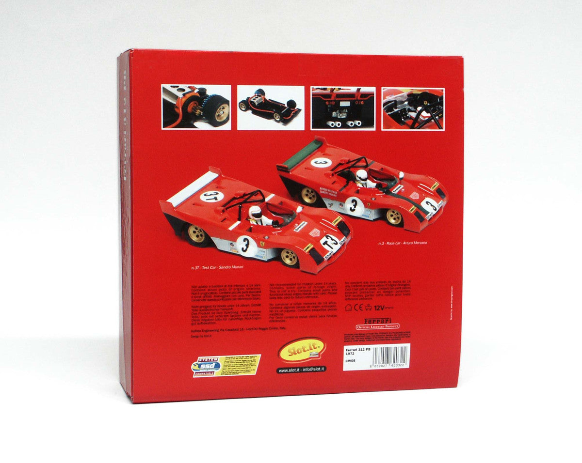 Slot.it KW01 Ferrari 312PB 1972 Targa Florio Winners SET 312