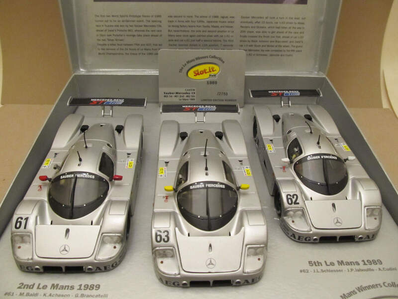 ★スロットイット製ザウバーメルセデスC9 1989年ルマン 3台限定BOXセット ザウバー メルセデスC9 1989年ル・マン 3台セット (ミニカー