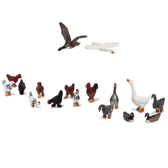 N Woodland Scenics HO A1968 Geese and Chickens | eBay
